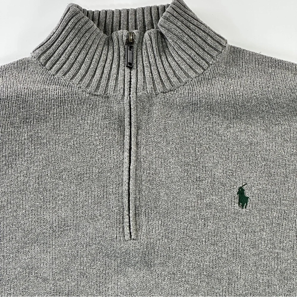 Polo Ralph Lauren Gray Zip-Up Sweater